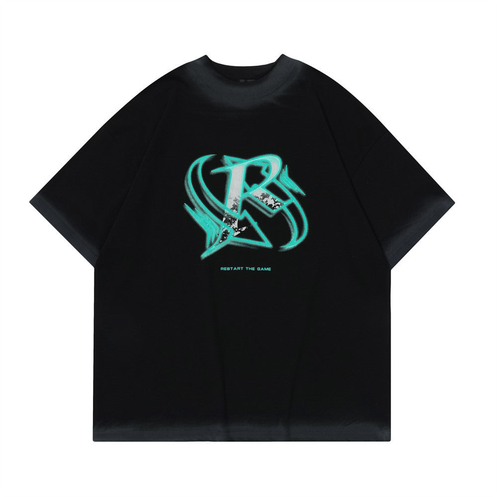 Letter Print Short-sleeve T-shirt Men